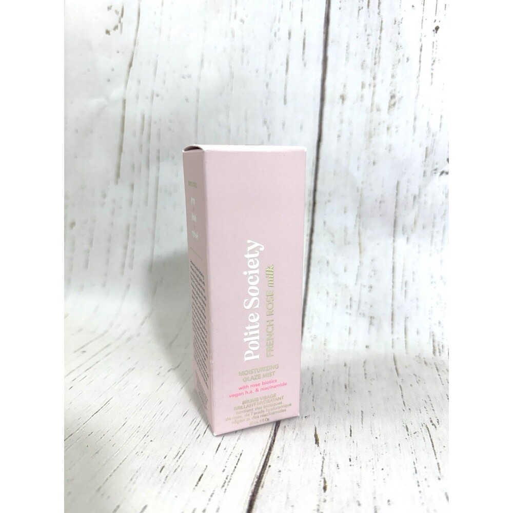 Polite Society French Rose Milk Moisturizing Glaze Mist 1oz NEW Hydrating & Dewy